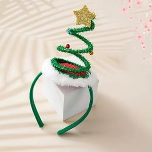 Swirl Christmas Tree Headdress with Star Topper